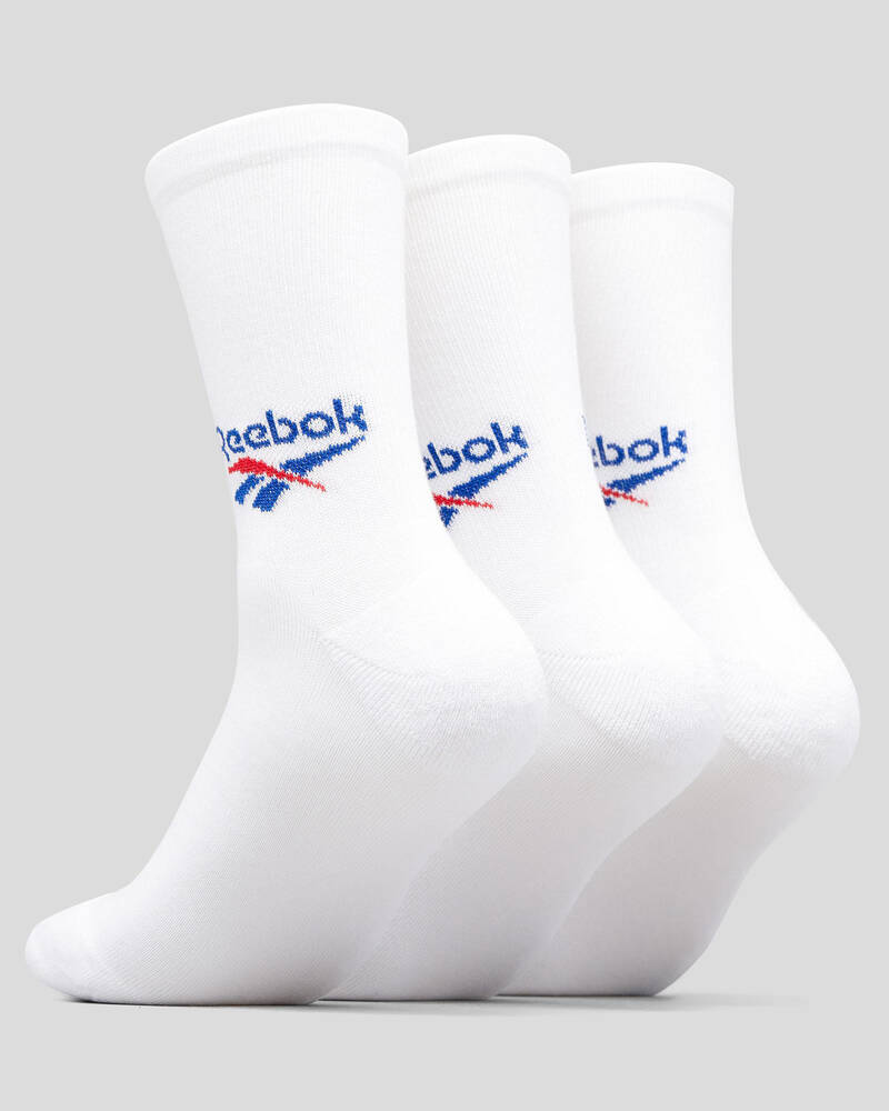 Reebok Junior Boys' Classics Foundation Crew Socks 3 Pack for Mens