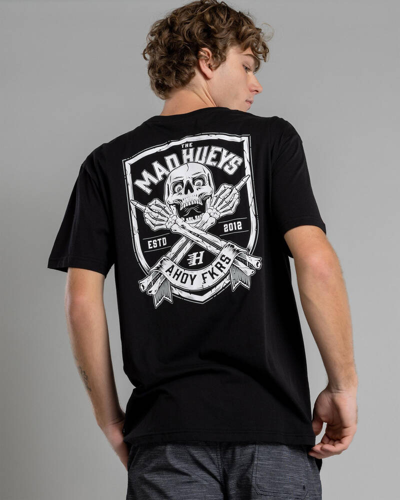The Mad Hueys Ahoy Fkrs Shield T-Shirt for Mens