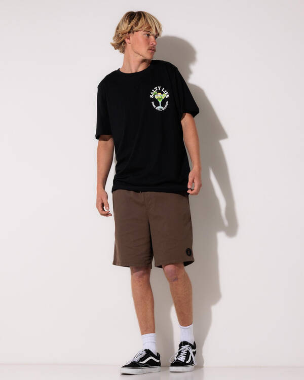 Salty Life Time Well Wasted T-Shirt for Mens