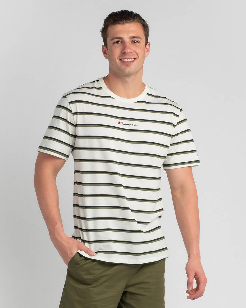 Champion Logo Stripe T-Shirt for Mens