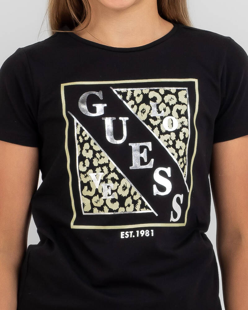 GUESS Girls' Logo T-Shirt for Womens