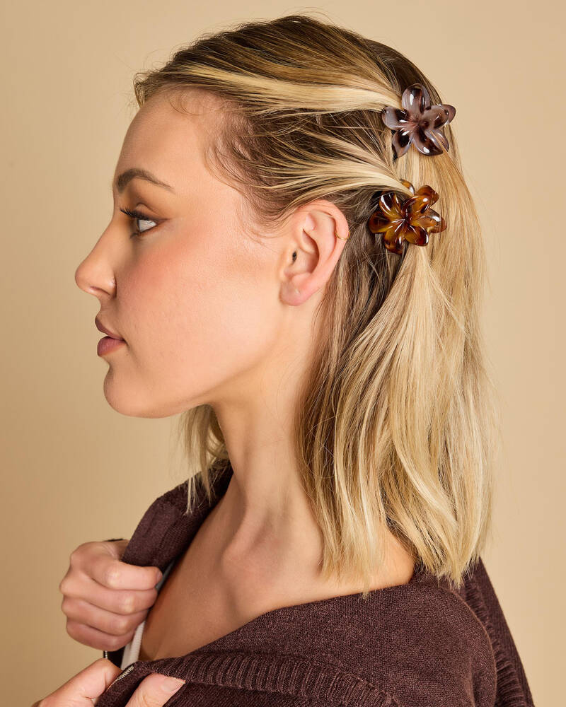 Karyn In LA Baby Frangipani Hair Claw Clip Pack for Womens