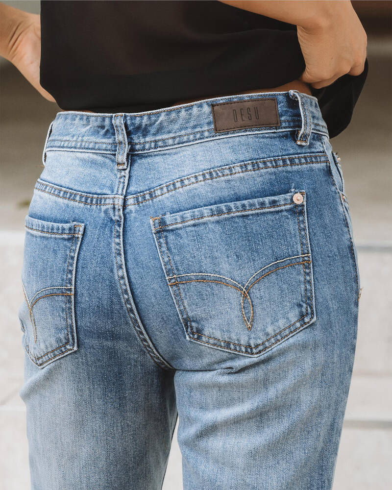 DESU Stratford Low Waist Bootleg Jeans for Womens