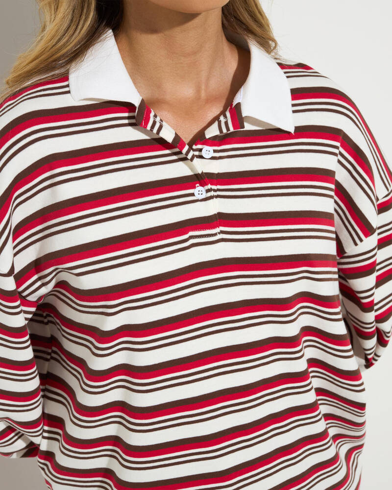 Mooloola Gwen Stripe Long Sleeve Top for Womens