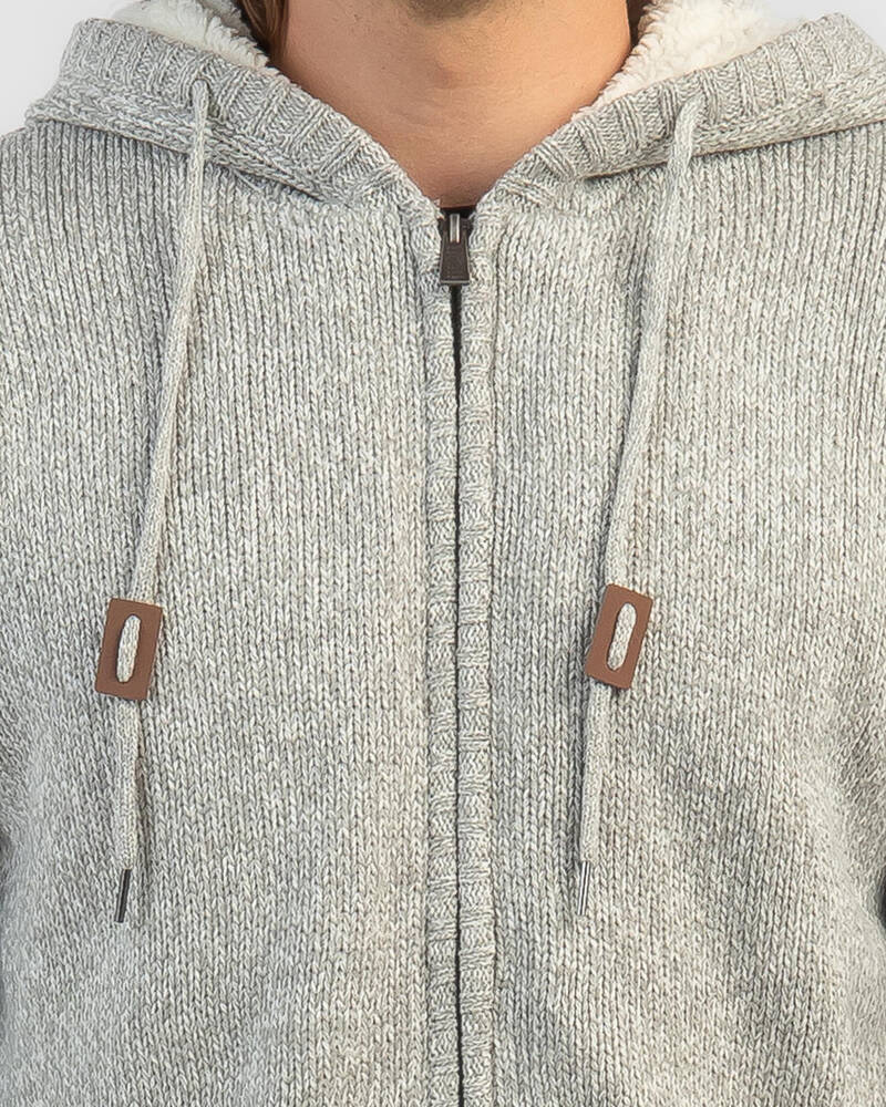 Skylark Border Hooded Knit Jacket for Mens