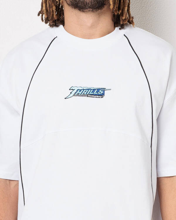 Thrills Heavy Voltage Box Fit Oversize Cropped Piping T-Shirt for Mens