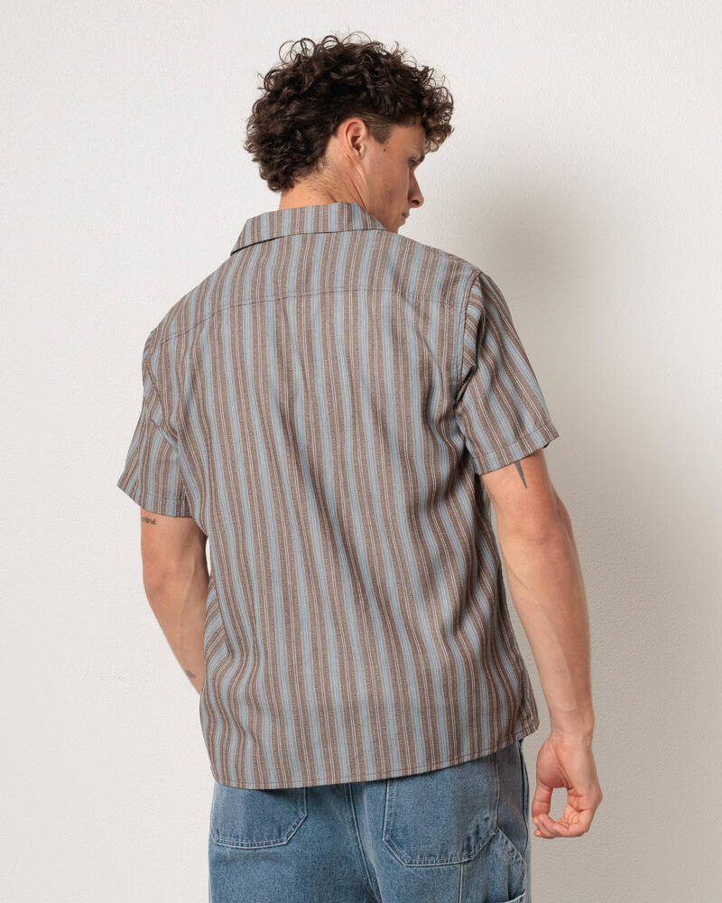 Rhythm Vacation Stripe Short Sleeve Shirt for Mens