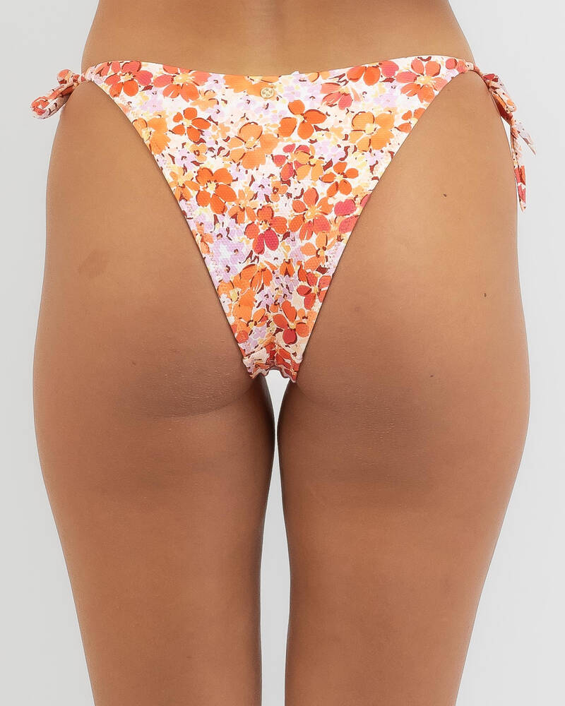 Rhythm Rosa Floral Tie Side High Cut Bikini Bottom for Womens