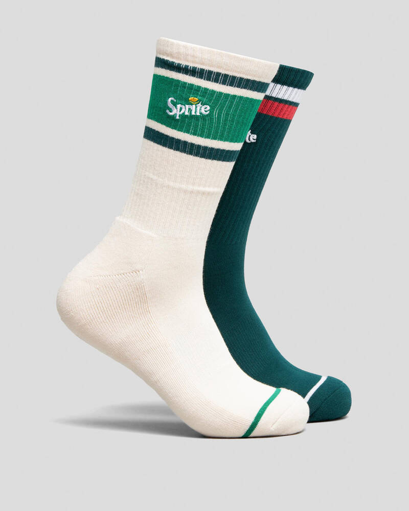 FOOT-IES Sprite 80s Logo Sneaker Socks 2 Pack for Mens
