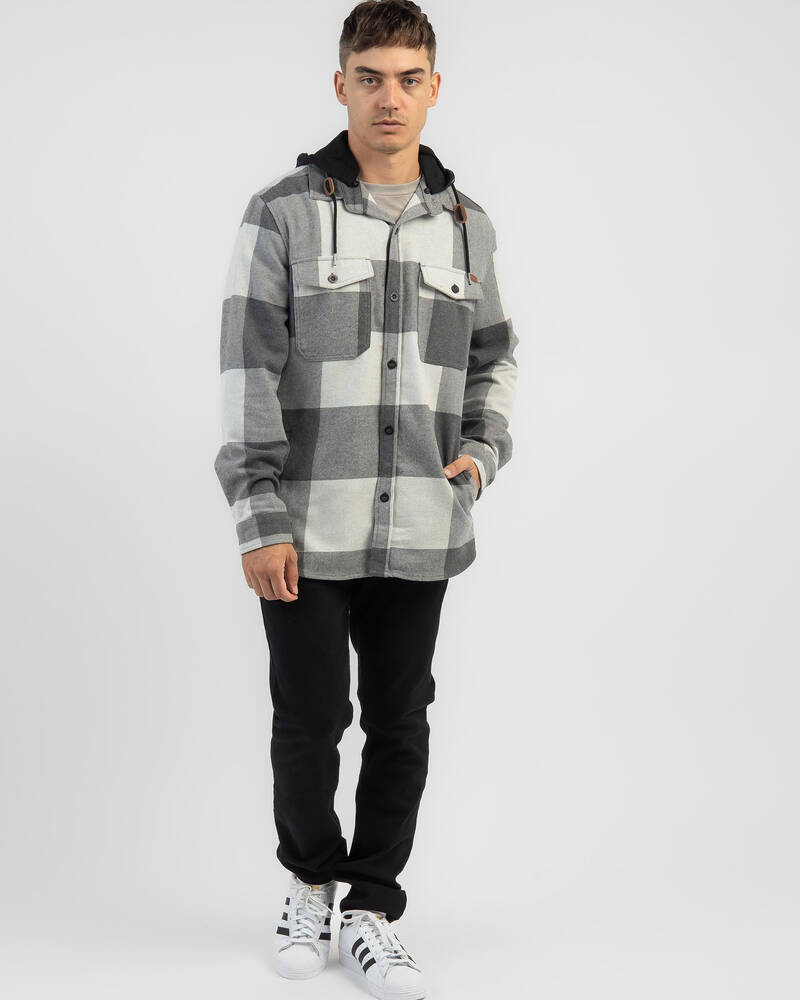 Lucid Square Off Hooded Flanno for Mens
