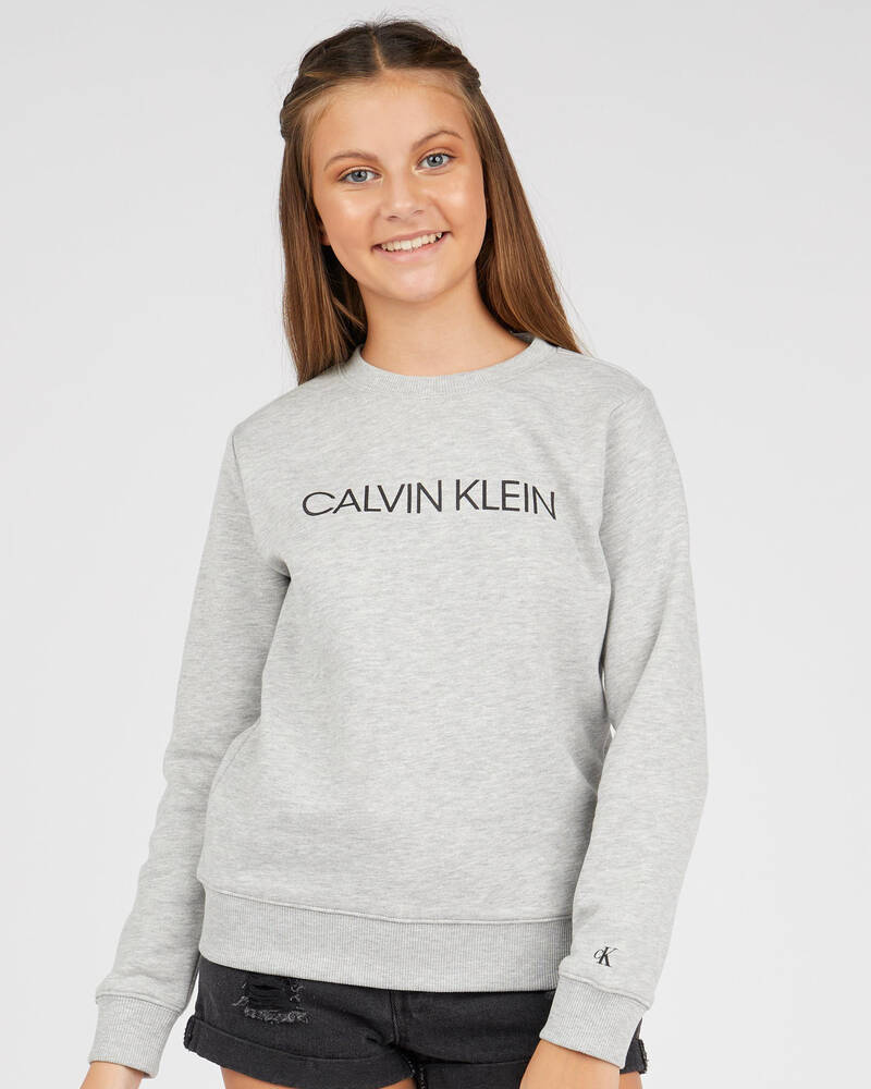 Calvin Klein Girls' Institutional Sweatshirt for Womens