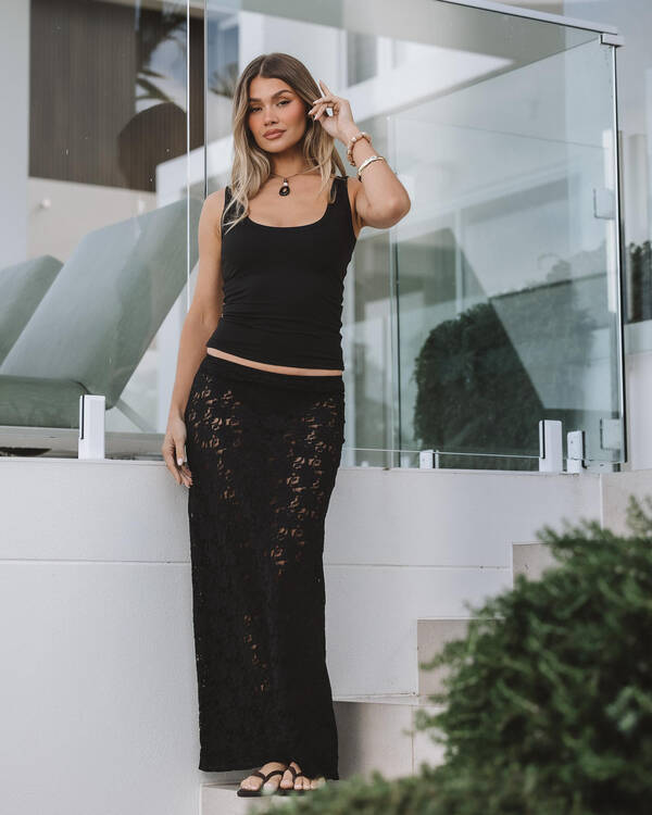 Mooloola Meli French Lace Maxi Skirt for Womens