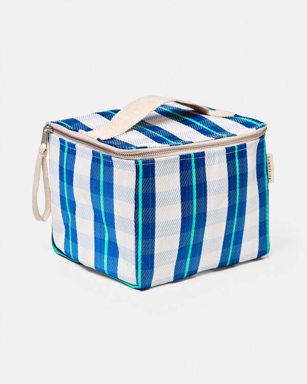 Sunnylife Blue Neon Recycled Nylon Lunch Cooler Bag for Unisex