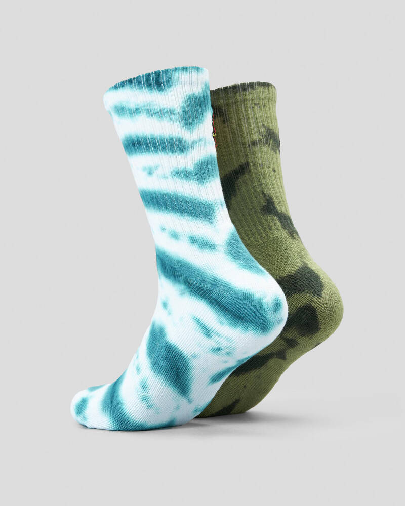 Santa Cruz Classic Dot Tie Dye Socks 2 Pack for Mens