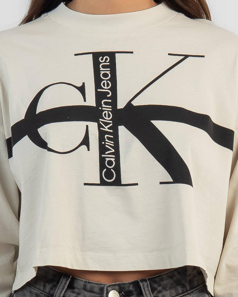 Calvin Klein Monologo Long Sleeve T-Shirt for Womens