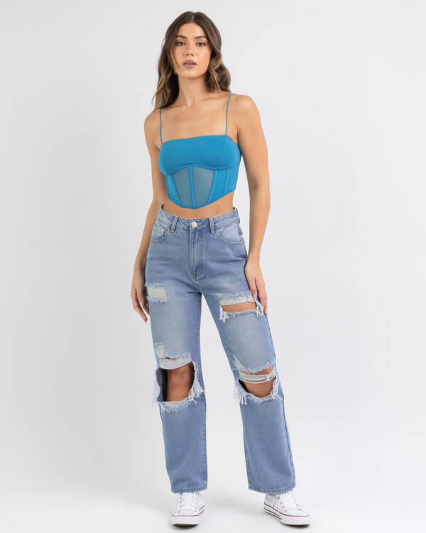 Ava And Ever Go Bestie Corset Top for Womens