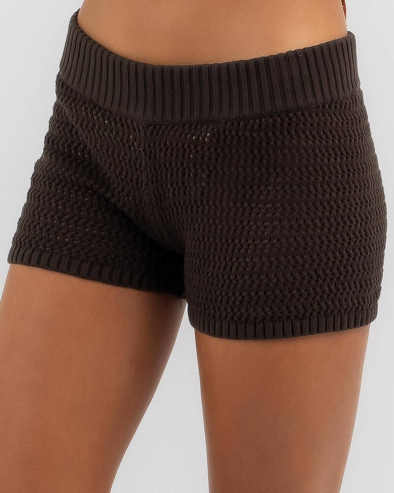 Rhythm Shell Beach Knit Shorts for Womens