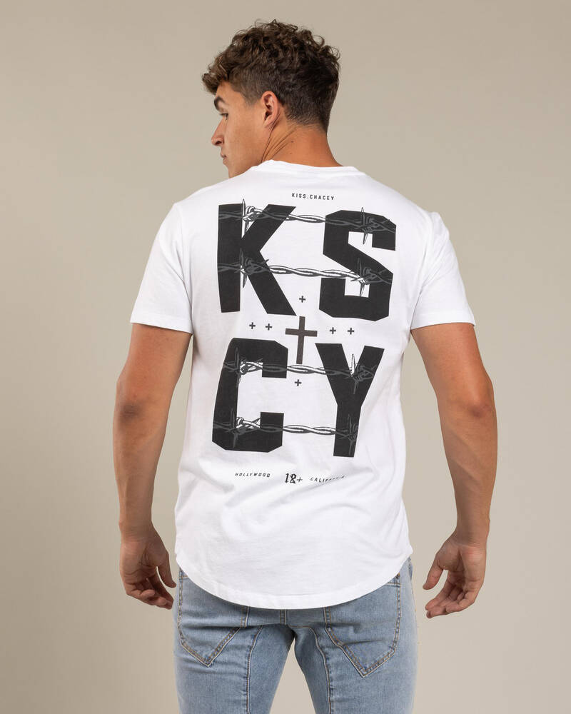 Kiss Chacey Fenced Dual Curved T-Shirt for Mens