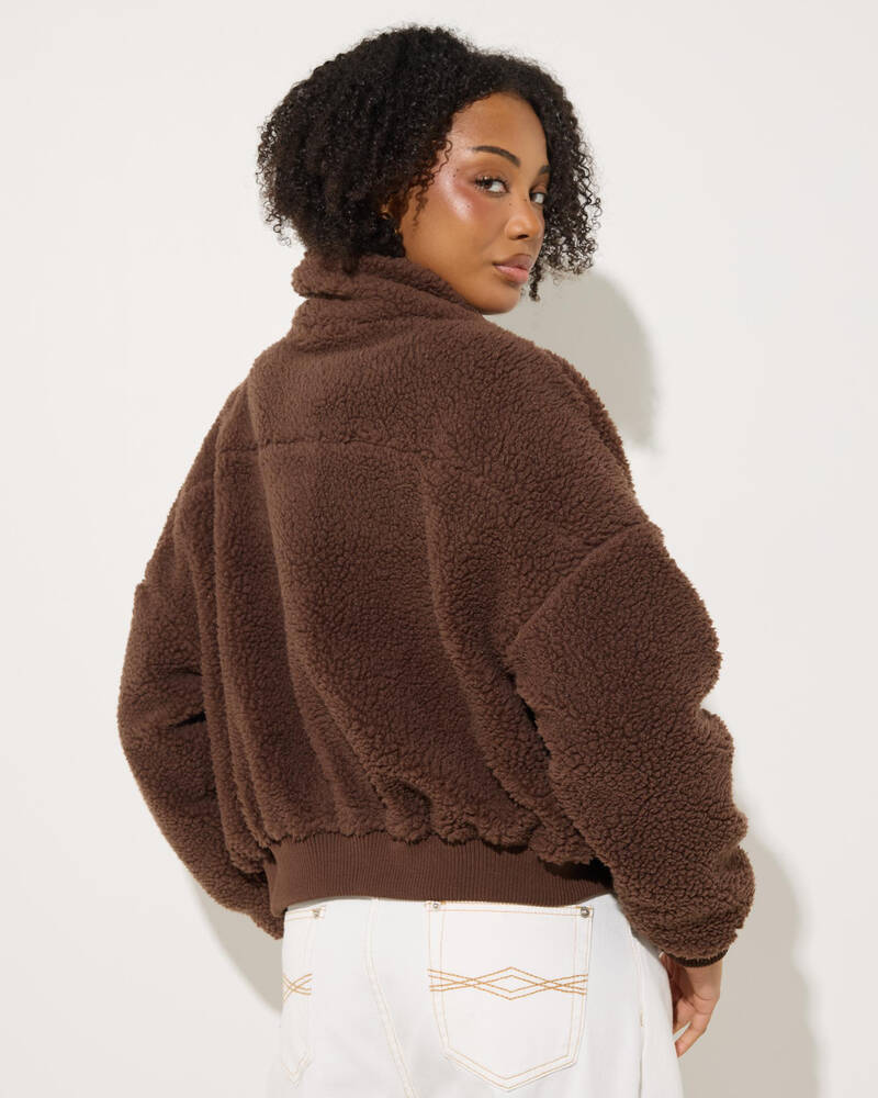 Ava And Ever Mortiz Teddy Bomber Jacket for Womens