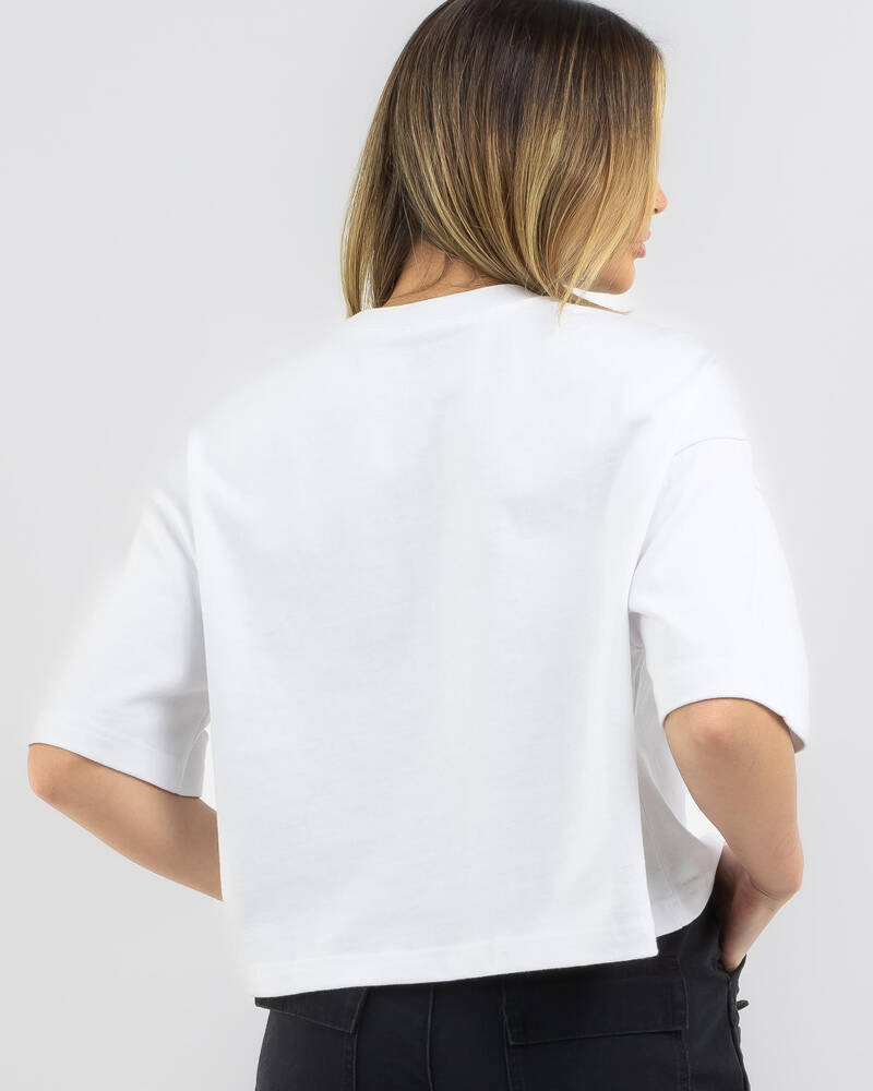 Fox Wordmark OS Crop T-Shirt for Womens