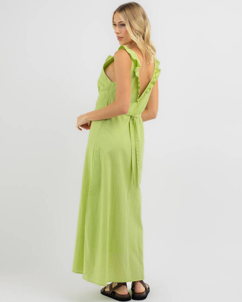 Rhythm Mila Ruffle Maxi Dress for Womens