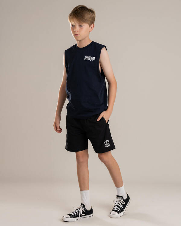 The Mad Hueys Boys' Skull Anchor Volley Shorts for Mens
