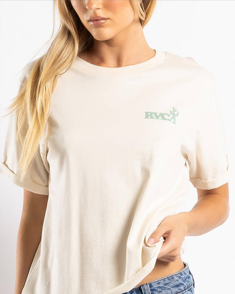 RVCA Out Back Cuffed T-Shirt for Womens