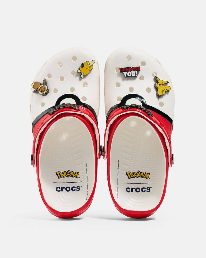 Crocs Kids' Pok&eacute;mon Pok&eacute; Ball Classic Clogs for Unisex
