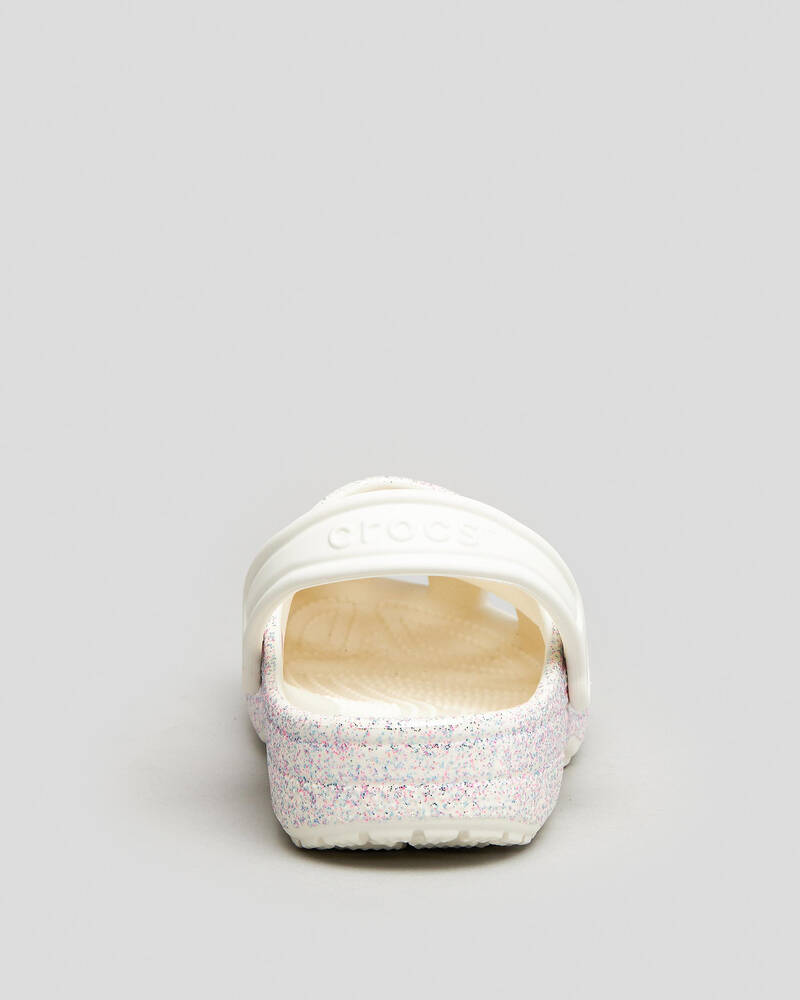Crocs Kids' Classic Glitter Clogs for Unisex