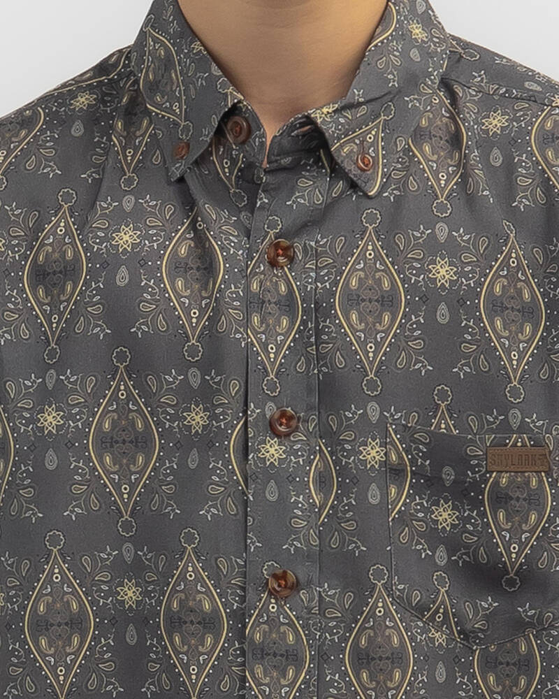 Skylark Boys' Script Short Sleeve Shirt for Mens