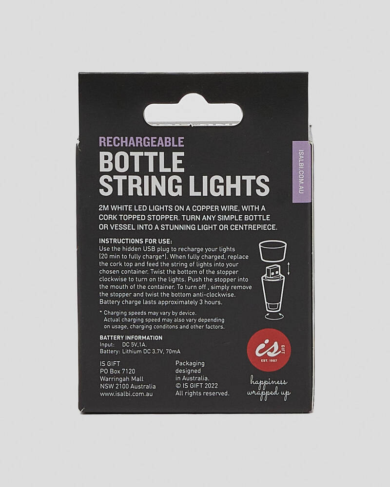 Get It Now Rechargeable Bottle String Lights for Unisex