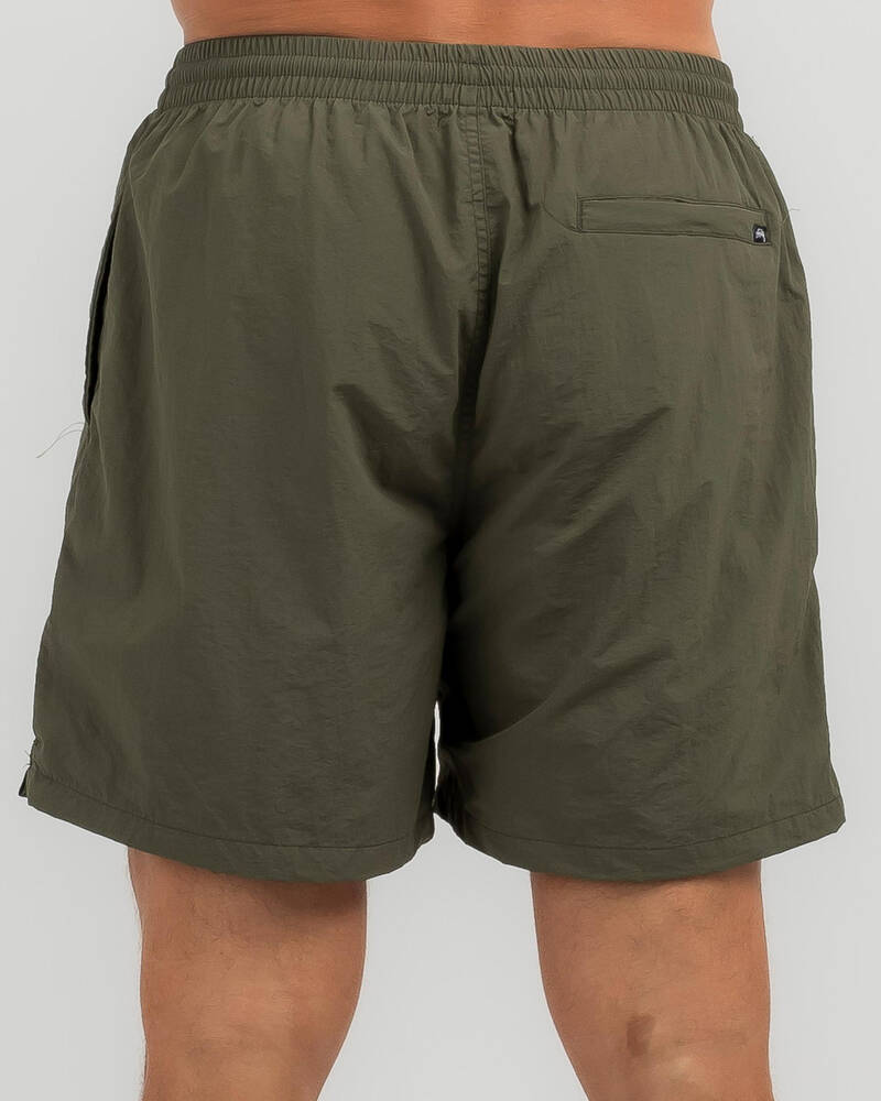 Stussy Shadow Script Long Beach Shorts for Mens