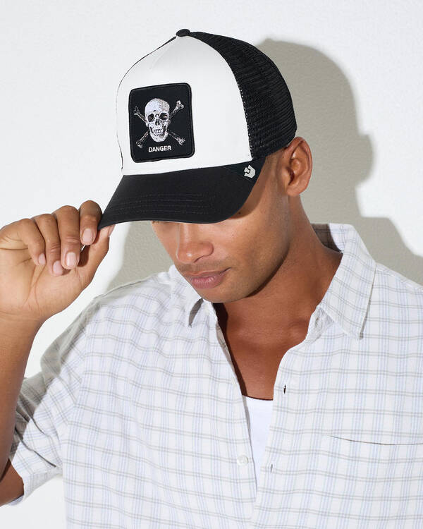 Danger Skull And Crossbones Trucker Cap