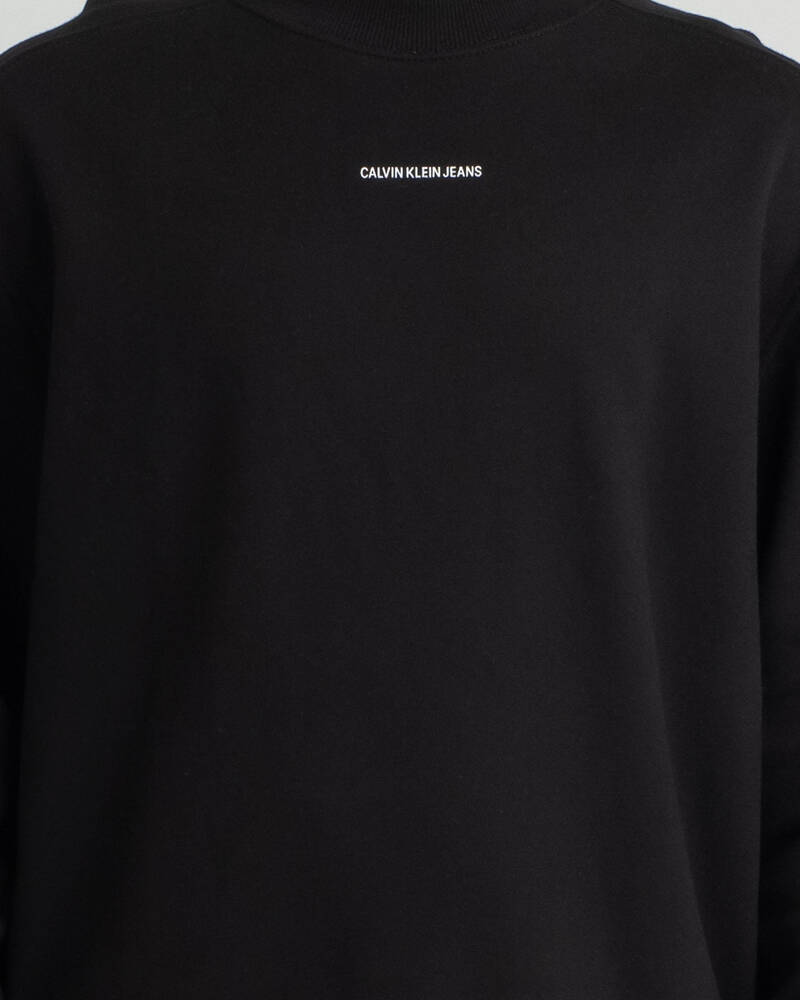 Calvin Klein Micro Branding Crew Sweatshirt for Mens