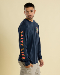 Salty Life Don't Worry Long Sleeve T-Shirt for Mens image number null