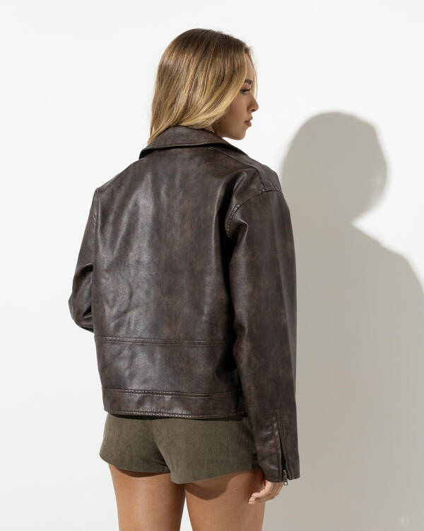 Ava And Ever Bowie Faux Leather Jacket for Womens