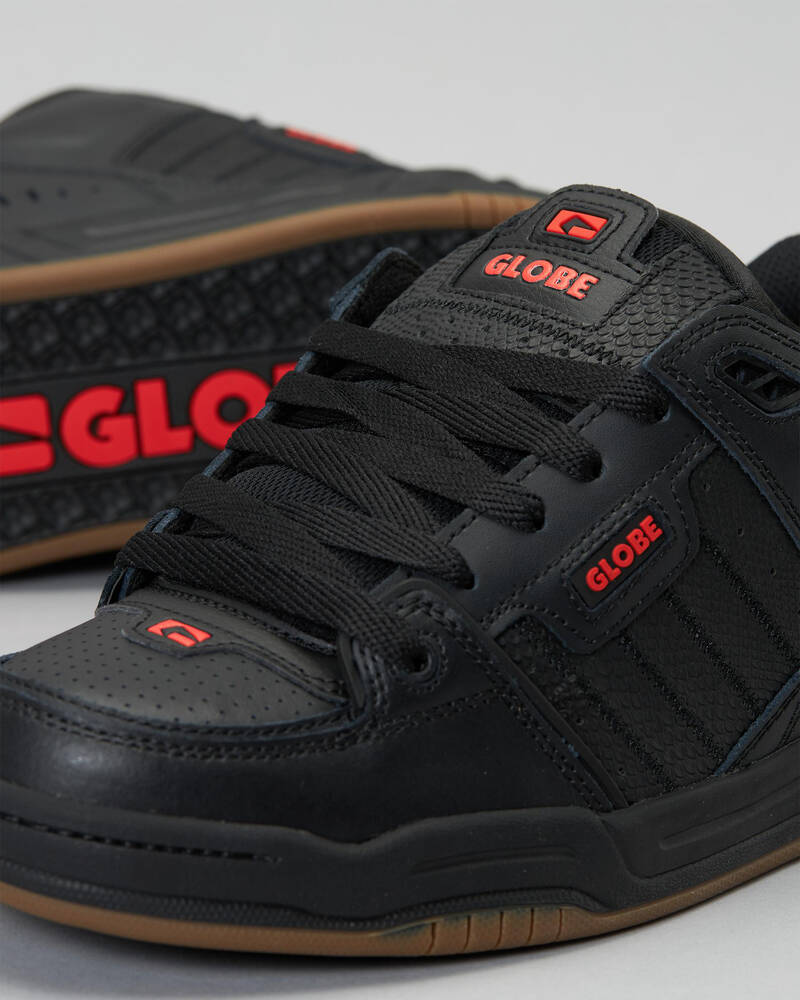 Shop Globe Fusion Shoes In Black/snake/red Fast Shipping & Easy