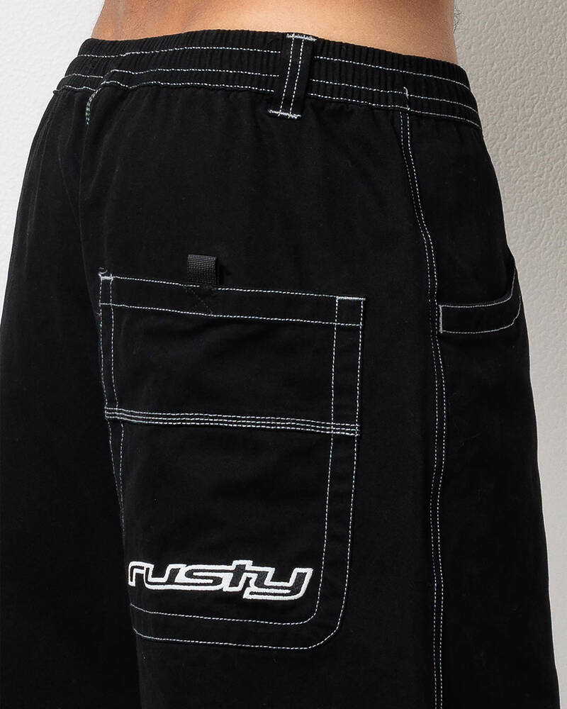 Rusty Flip Daddy Elastic Baggy Shorts for Mens