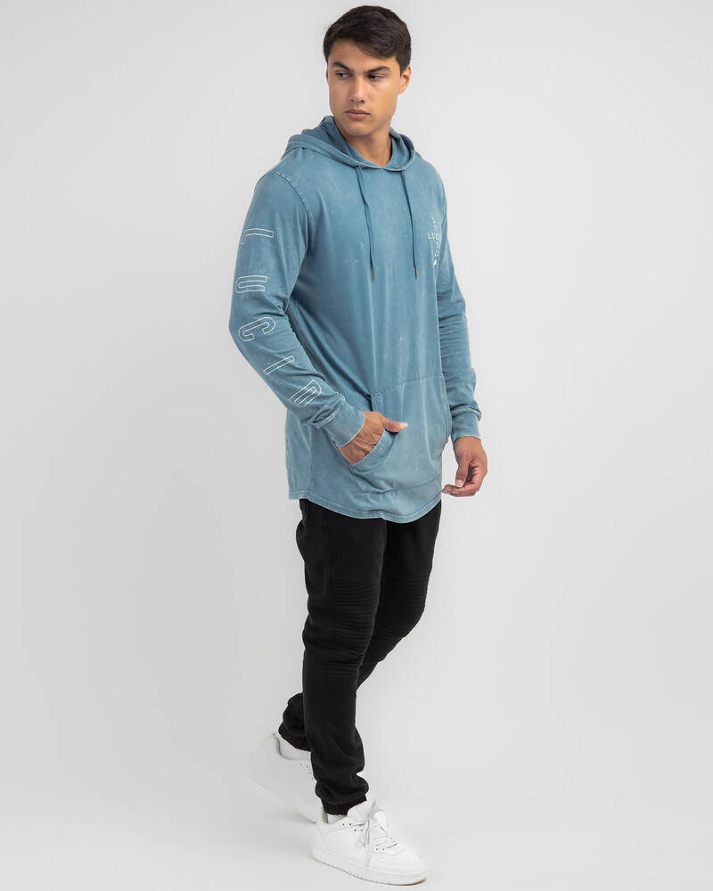 Lucid Avenue Long Sleeve Hooded T-Shirt for Mens