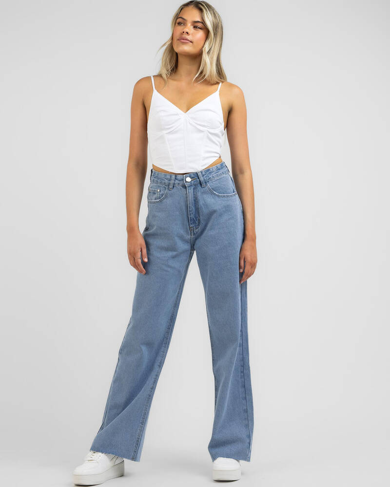 Used Avril Wide Leg Jeans for Womens