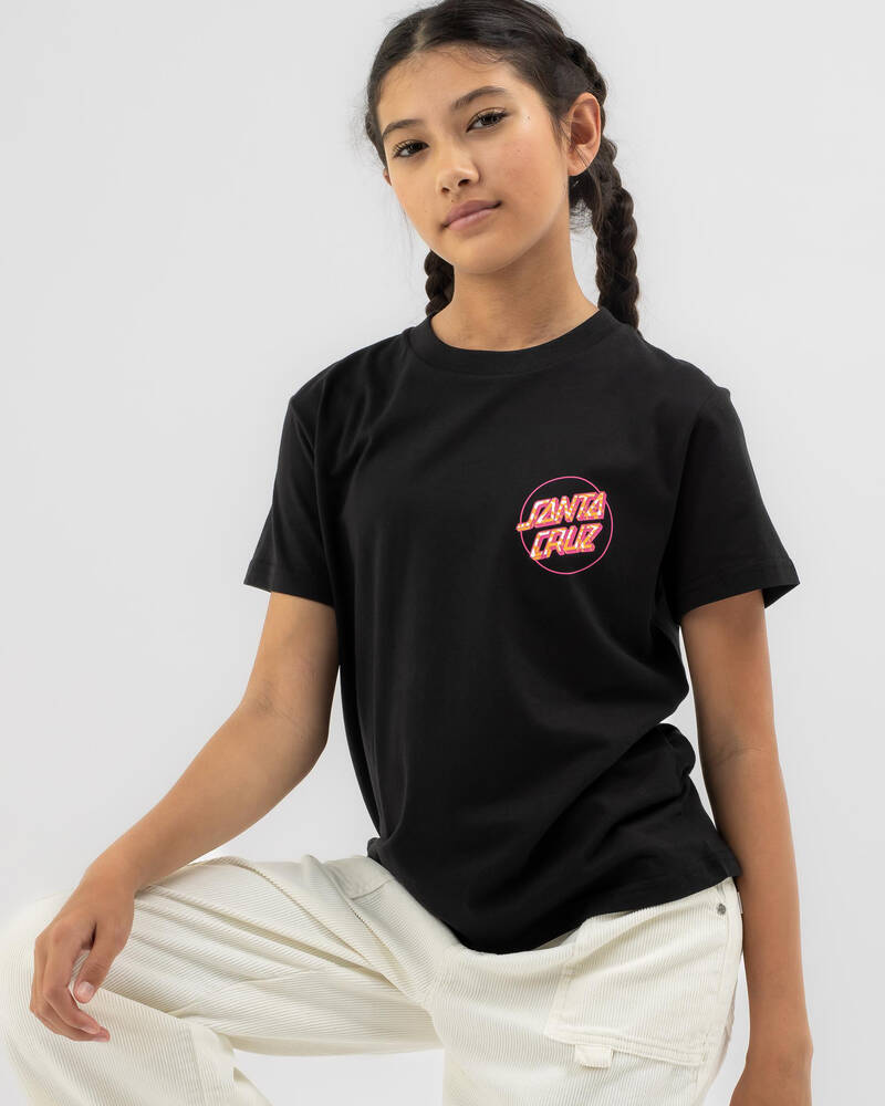 Santa Cruz Girls' Zebra Marble Opus Dot T-Shirt for Womens