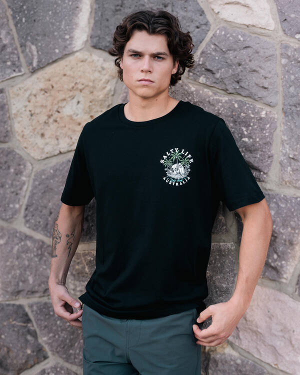 Salty Life Skull Cove T-Shirt for Mens