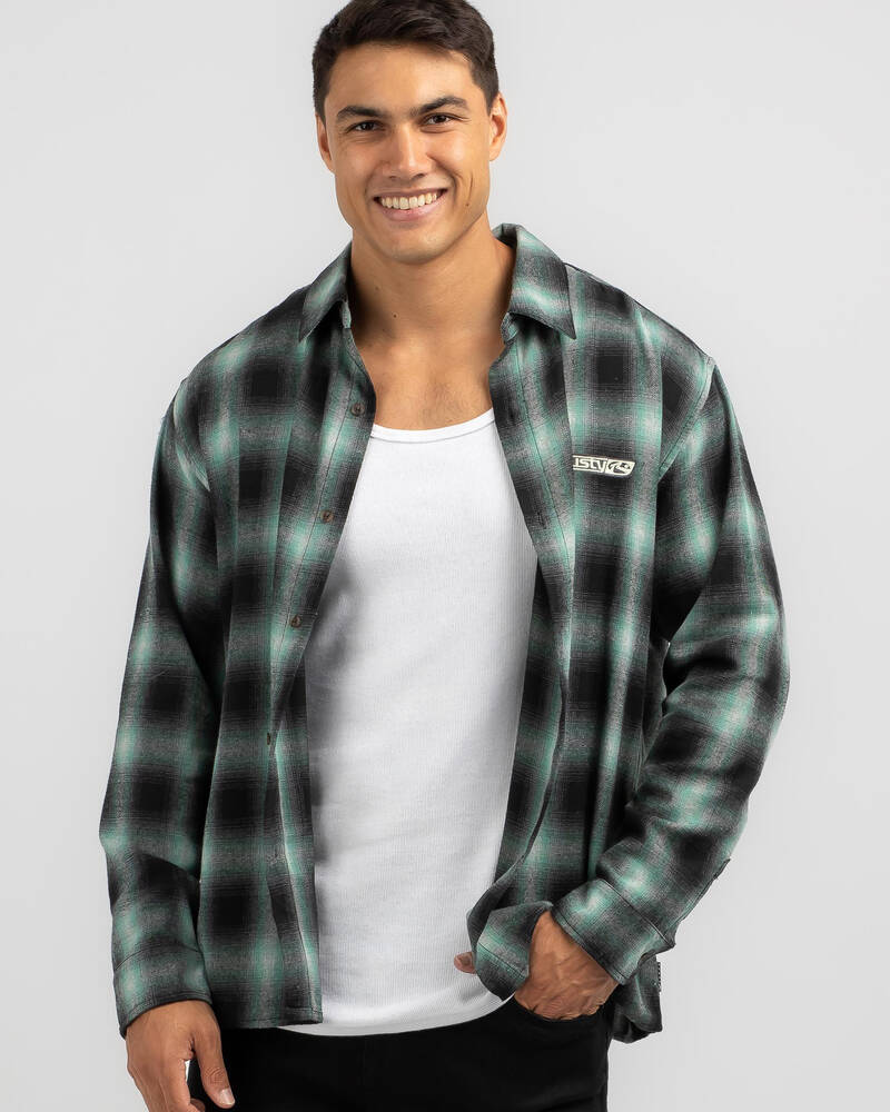 Rusty Neon Dreams Long Sleeve Flannel for Mens