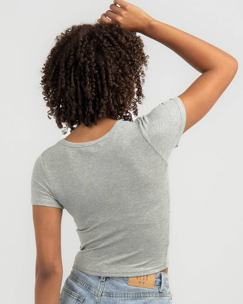 Mooloola Basic Fine Rib Tee for Womens