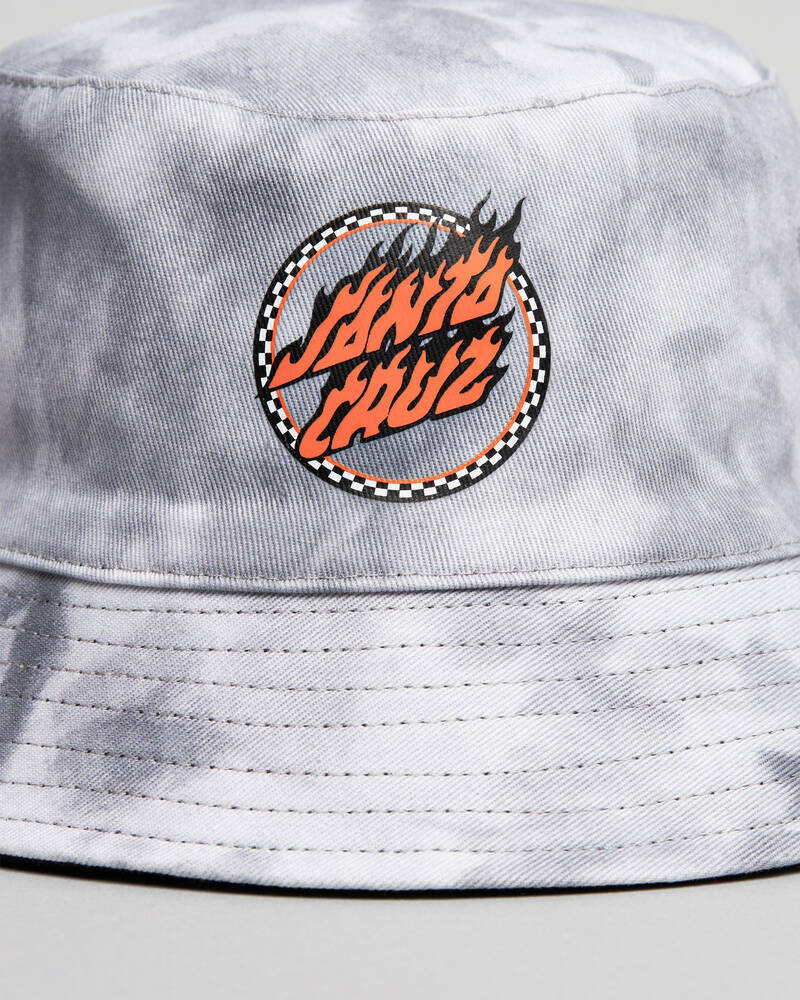 Santa Cruz Boys' Checked Ringed Flamed Dot Bucket Hat for Mens