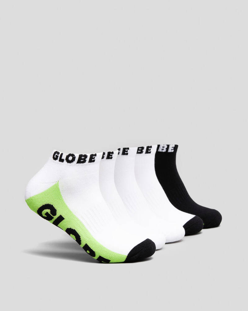 Globe Multi Brights Ankle Socks 5 Pack for Mens