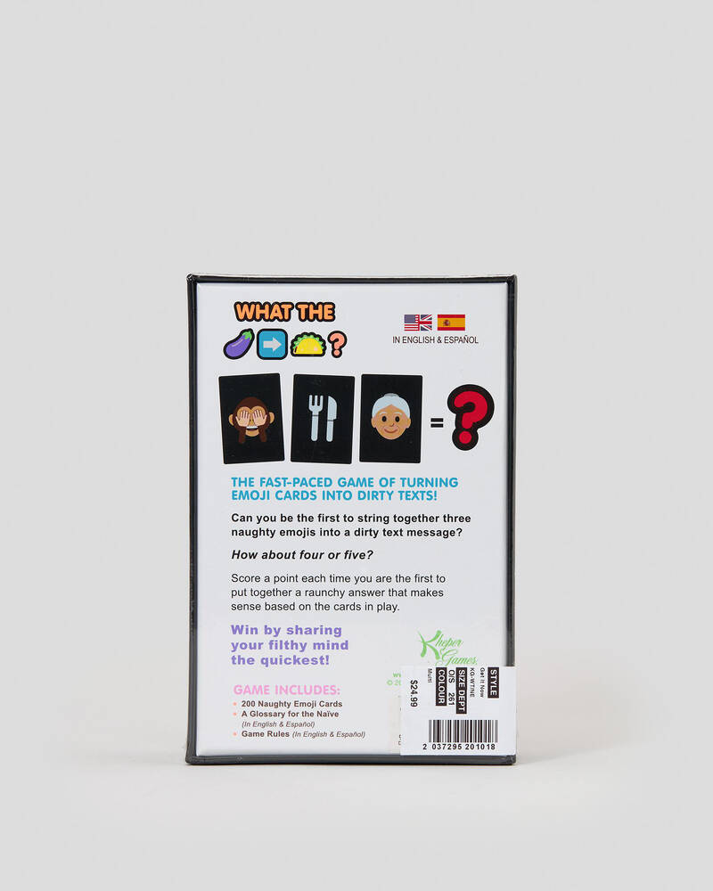 Get It Now What The? Emoji Card Game for Unisex