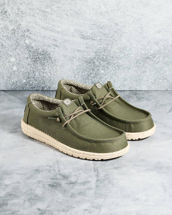 HEYDUDE Wally Stretch Canvas Shoes for Mens