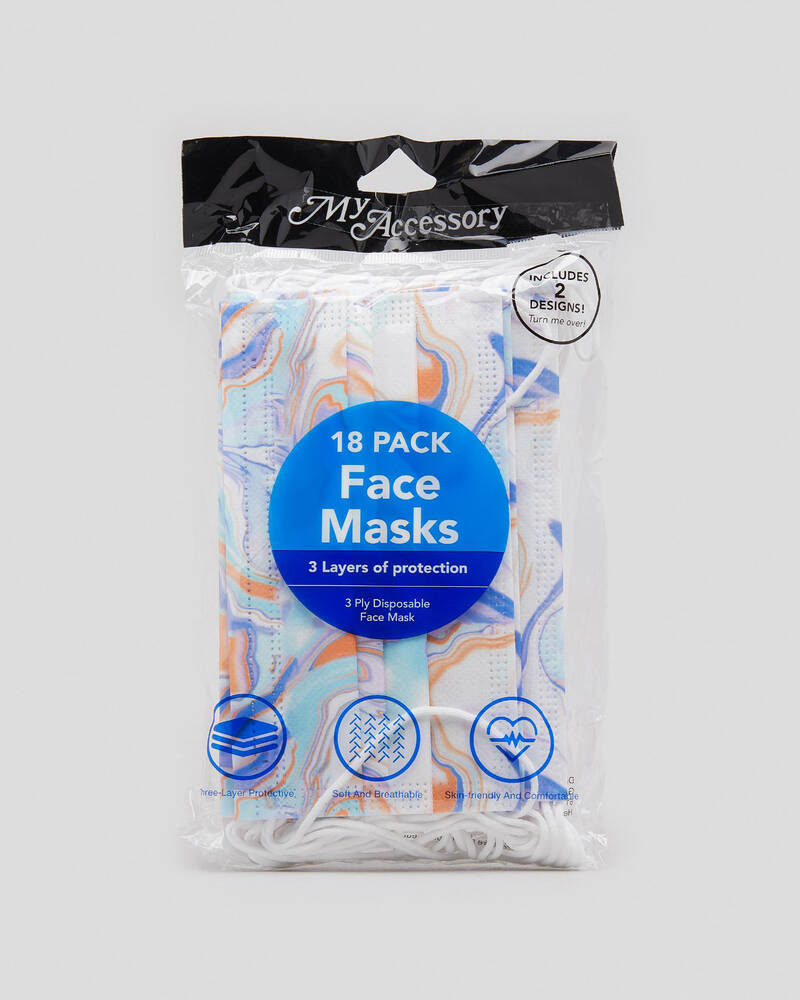 Mooloola Leopard & Daisy 18 Pack Disposable 3 Ply Face Masks for Womens