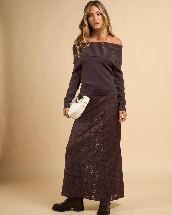 Mooloola Toni Off Shoulder Knit Top for Womens